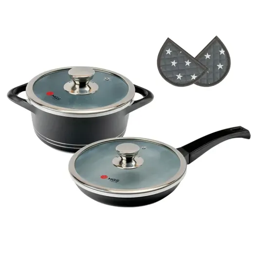 سرویس قابلمه 6 پارچه ام جی اس مدل ایتالیا B Flat