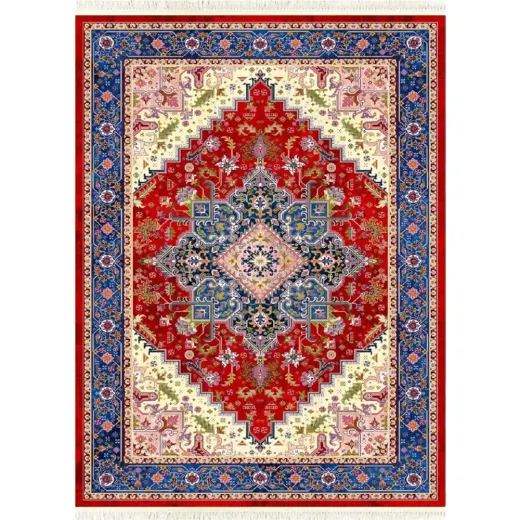 فرش ابریشم ماشینی ۱۲۰۰ شانه کد T1089