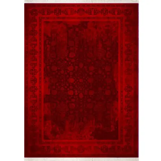 فرش ابریشم ماشینی ۱۲۰۰ شانه کد T1070