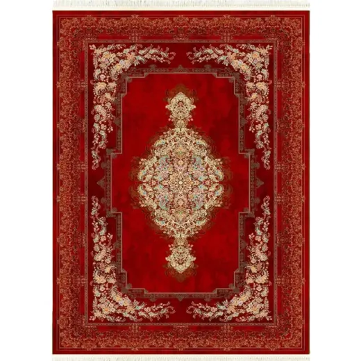 فرش ابریشم ماشینی ۱۲۰۰ شانه کد T1081