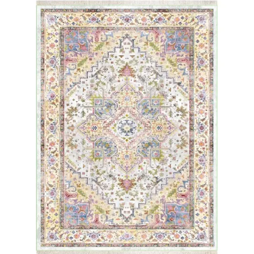 فرش ابریشم ماشینی ۱۲۰۰ شانه کد T1095