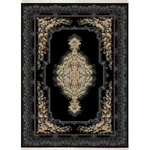فرش ابریشم نما ماشینی ۱۲۰۰ شانه کد T1087