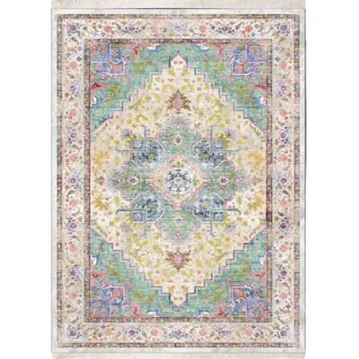 فرش ابریشم ماشینی ۱۲۰۰ شانه کد T1091