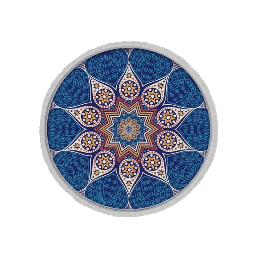 Hanox Round Machine-Made Carpet, “Water and Desert” Design, Model IFC.2830.04