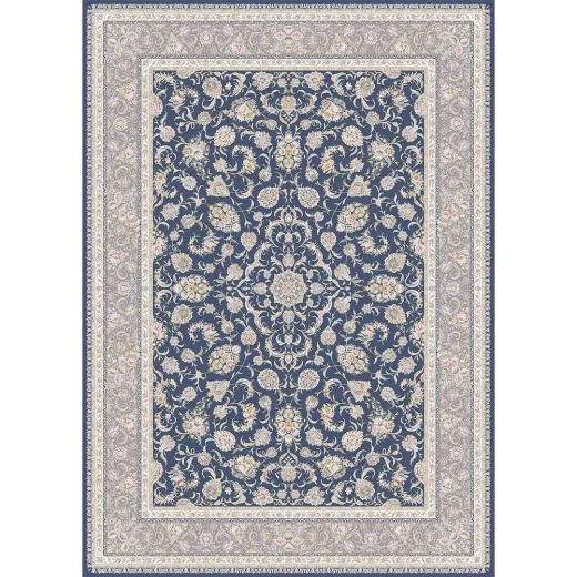 فرش 1500 شانه فرهی تراکم 4500 مدل آنیا زمینه آبی دودی