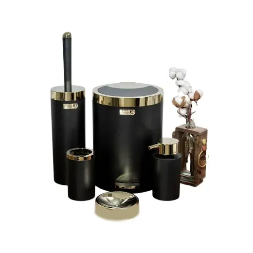 ست سرویس بهداشتی 5 پارچه بتیس Gold Black
