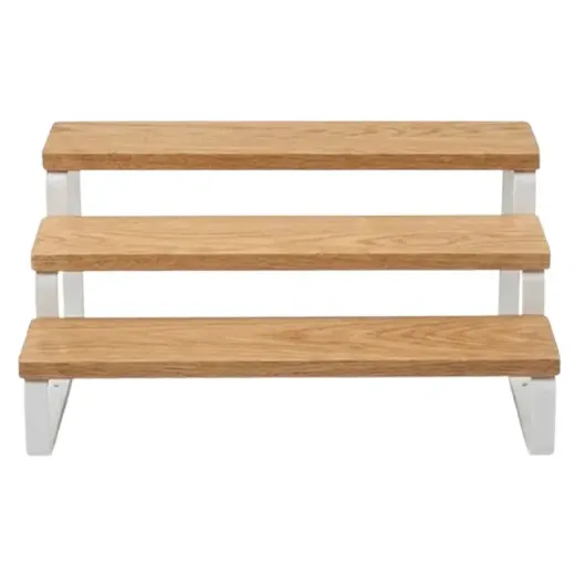 نظم دهنده چوبی پله ای سه طبقه لازا مدل KT-SP-05-03-WD White