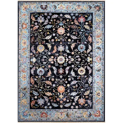 فرش 1200 شانه اکرلیک سورنا تراکم 3600 مدل تائیس وینتیج سرمه ای