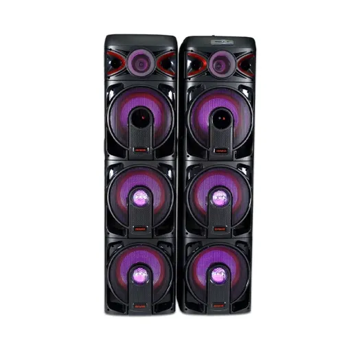 اسپیکر دوقلو آیوا مدل AW-X3101DSN PRO دارای 6 ساب ووفر 10 اینچ، رقص نور و کارائوکه