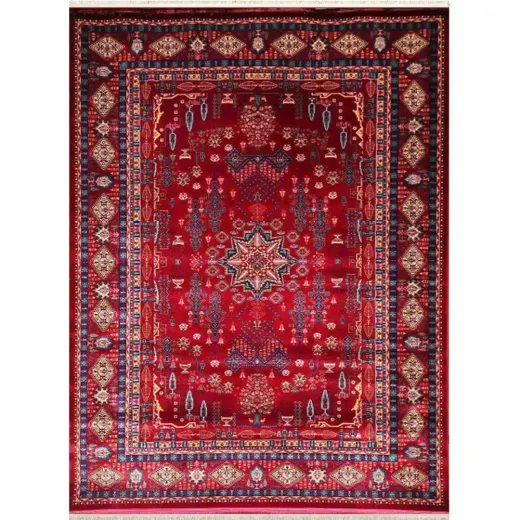 فرش 1200 شانه رخ بافت تمام آکریلیک کد چهارباغ پرتغالی