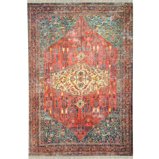 فرش 1200 شانه مرداس تراکم 3600 مدل کهنه نما کد N1014 زمینه تمام رنگ - تصویر 1