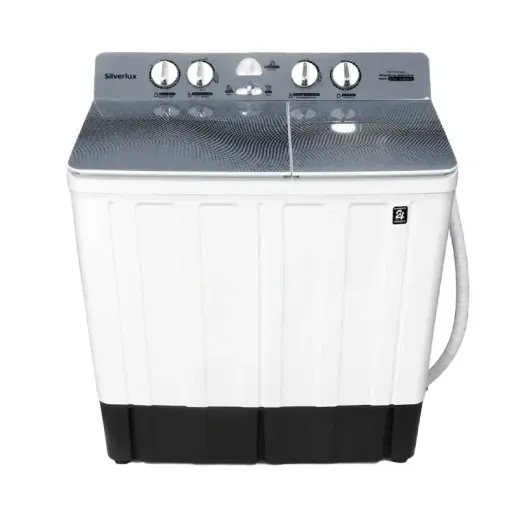 ماشین لباسشویی دوقلو سیلور لوکس مدل SLW17000T-G با درب شیشه ای و ظرفیت 12 کیلوگرم