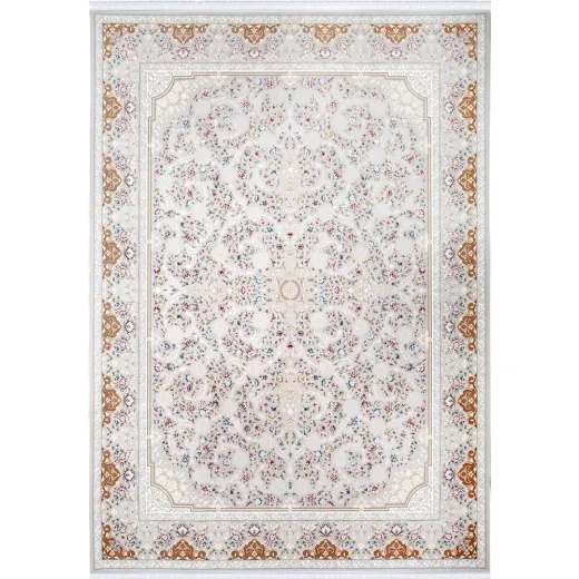 فرش 1200 شانه اکرلیک جمیل تراکم 3600 مدل دایانا زمینه نقره ای