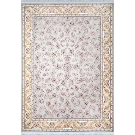 فرش 1200 شانه اکرلیک جمیل تراکم 3600 مدل دنیز زمینه نقره ای
