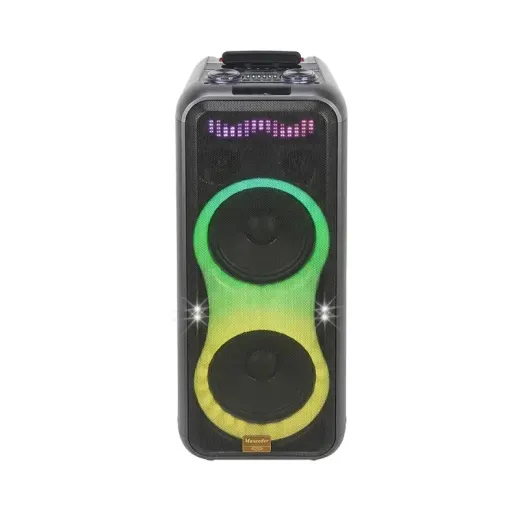 اسپیکر قابل حمل بلوتوثی مکسیدر مدل MX-DJ2101 CN10E03 PRO دارای 2 ساب ووفر 10 اینچ، رقص نور، کارائوکه، AUX ،USB