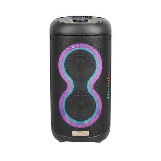 اسپیکر قابل حمل بلوتوثی مکسیدر مدل MX-DJ2651 CN65E01 دارای 2 ساب ووفر 6.5 اینچ، رقص نور، کارائوکه، AUX ،USB