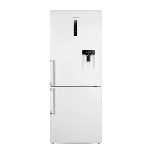 یخچال فریزر کمبی فریزر پایین پاکشوما مدل BMF-RCP 496 V2 W(N1) آبریز دستی یخساز اتوماتیک