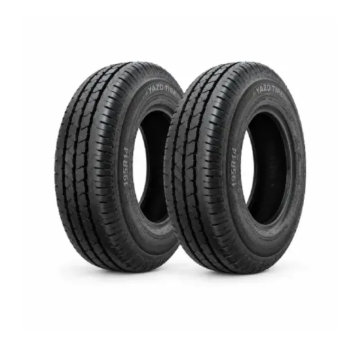 لاستیک خودرو برند یزد تایر سایز 195R14 گل سولار 8 لا دو حلقه