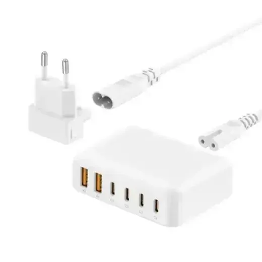 هاب شارژر رومیزی 60 وات بودی مدل AC318EW با 6 پورت به همراه کابل 1.5 متری