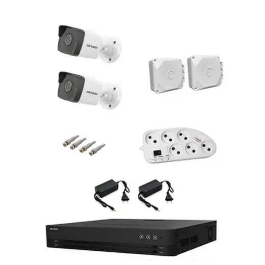 پکیج 2 دوربین مداربسته هایک ویژن 5 مگاپیکسل با دستگاه برایتون 5MP DVR