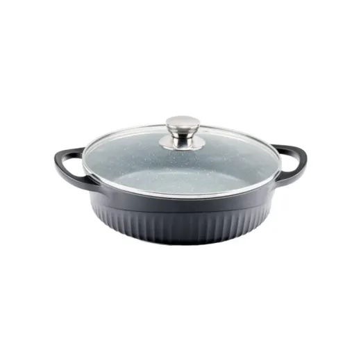 تابه دو دسته سایز 28 گرانیت طرح جرمنی D
