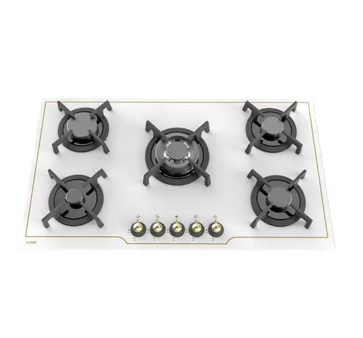 اجاق گاز رومیزی آلتون IG-521-W کلاسیک سفید ولوم طلایی ساباف
