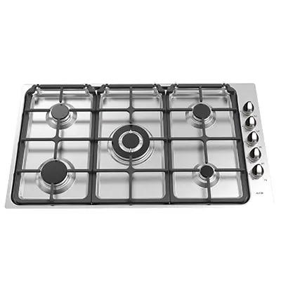اجاق گاز رومیزی آلتون S-521 صفحه استیل 5 شعله پلوپزدار