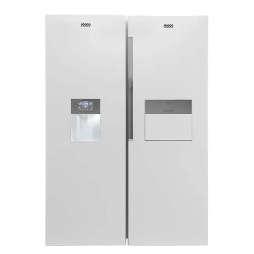 یخچال فریزر دوقلو لئوکو مدل LR300 ROYAL یخساز اتوماتیک بیرونی آبریز اتوماتیک هوم بار دار