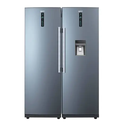 یخچال فریزر دوقلو نیکسان مدل NF6020DN/I-S-ICE یخساز اتوماتیک داخلی آبریزدار استیل