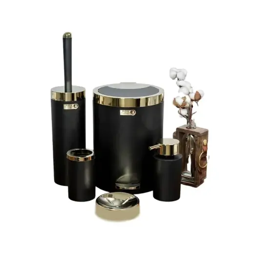 ست سرویس بهداشتی 5 پارچه بتیس Gold Black