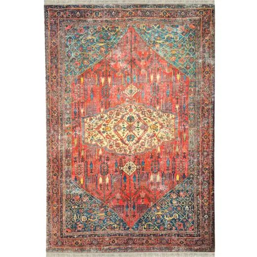 فرش 1200 شانه مرداس تراکم 3600 مدل کهنه نما کد N1014 زمینه تمام رنگ - تصویر 1