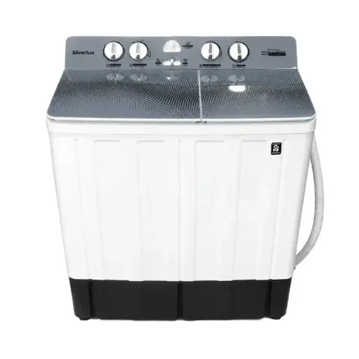ماشین لباسشویی دوقلو سیلور لوکس مدل SLW17000T-G با درب شیشه ای و ظرفیت 12 کیلوگرم