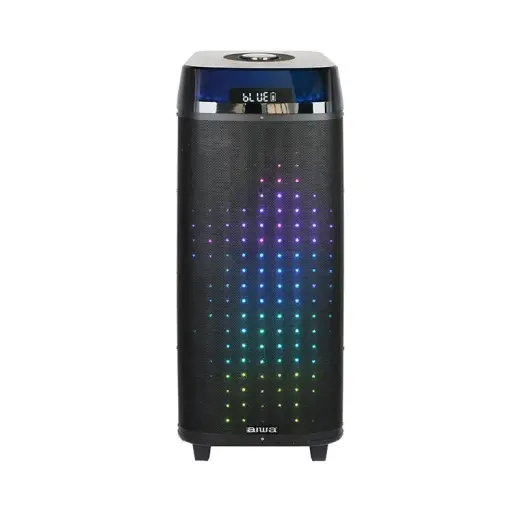 اسپیکر آیوا مدل AW-X1082DSP دارای 2 ساب ووفر 8 اینچ، رقص نور، کارائوکه و میکروفون