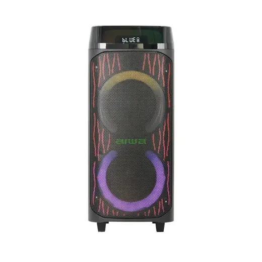 اسپیکر آیوا مدل AW-X1083DSP دارای 2 ساب ووفر 8 اینچ، رقص نور، کارائوکه و میکروفون