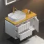 کابینت روشویی چوب و پی وی سی مدل L-012