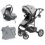 سرويس كالسكه سه تکه اسپرینگ اسپيدا Black gray