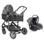 سرويس كالسكه دو تکه اسپرینگ اسپيدا Charcoal black