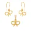 نیم ست طلا مینیمالیست طرح پاپیون مدل یکتا