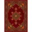 فرش ماشینی مدرن نارسیس طرح ترکمن کد 040 رنگ زمینه لاکی فاقد خواب