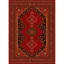 فرش ماشینی مدرن نارسیس طرح ترکمن کد 045 رنگ زمینه لاکی فاقد خواب