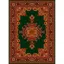فرش ماشینی مدرن نارسیس طرح ترکمن کد 047 رنگ زمینه سبز فاقد خواب