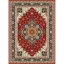 فرش ماشینی مدرن نارسیس طرح ترکمن کد 049 رنگ زمینه لاکی فاقد خواب
