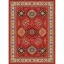 فرش ماشینی مدرن نارسیس طرح ترکمن کد 050 رنگ زمینه لاکی فاقد خواب