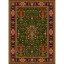 فرش ماشینی مدرن نارسیس طرح ترکمن کد 053 رنگ زمینه سبز فاقد خواب