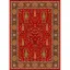 فرش ماشینی مدرن نارسیس طرح ترکمن کد 055 رنگ زمینه لاکی فاقد خواب