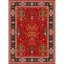 فرش ماشینی مدرن نارسیس طرح ترکمن کد 058 رنگ زمینه لاکی فاقد خواب