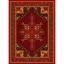 فرش ماشینی مدرن نارسیس طرح ترکمن کد 003 رنگ زمینه لاکی فاقد خواب