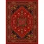 فرش ماشینی مدرن نارسیس طرح ترکمن کد 006 رنگ زمینه لاکی فاقد خواب