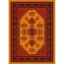 فرش ماشینی مدرن نارسیس طرح ترکمن کد 020 رنگ زمینه دارچینی فاقد خواب