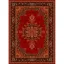 فرش ماشینی مدرن نارسیس طرح ترکمن کد 023 رنگ زمینه لاکی فاقد خواب